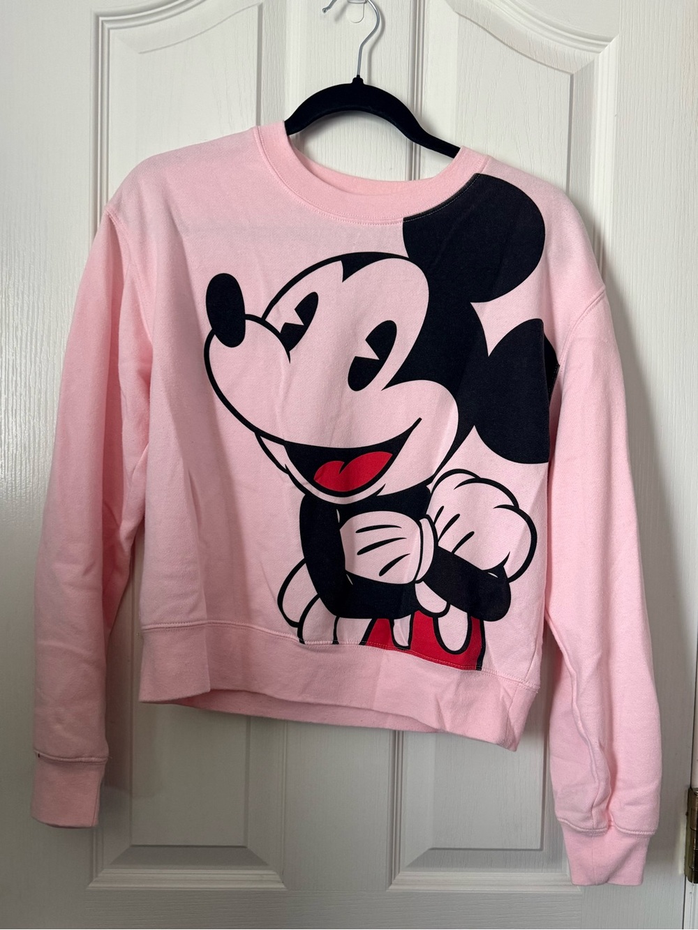 Disney Pink Mickey Graphic Crewneck Sweatshirt